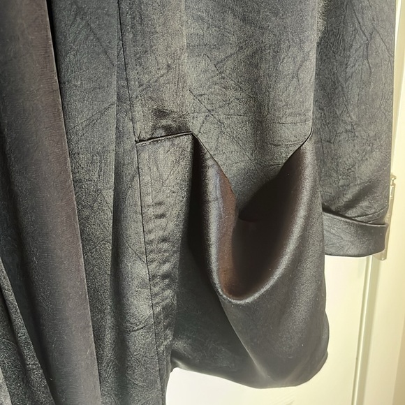 ❤️Mary Rose vintage open blazer satin finish women’s L black paper maché design - Picture 7 of 11